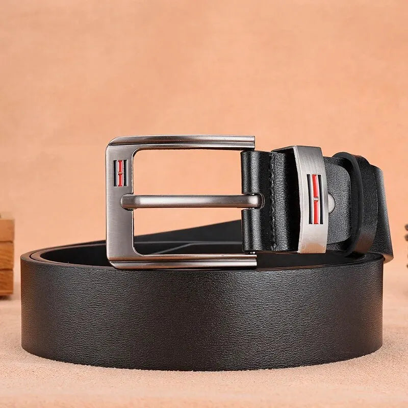 RegalCraft Genuine Leather Men's Belt with Stylish Buckle