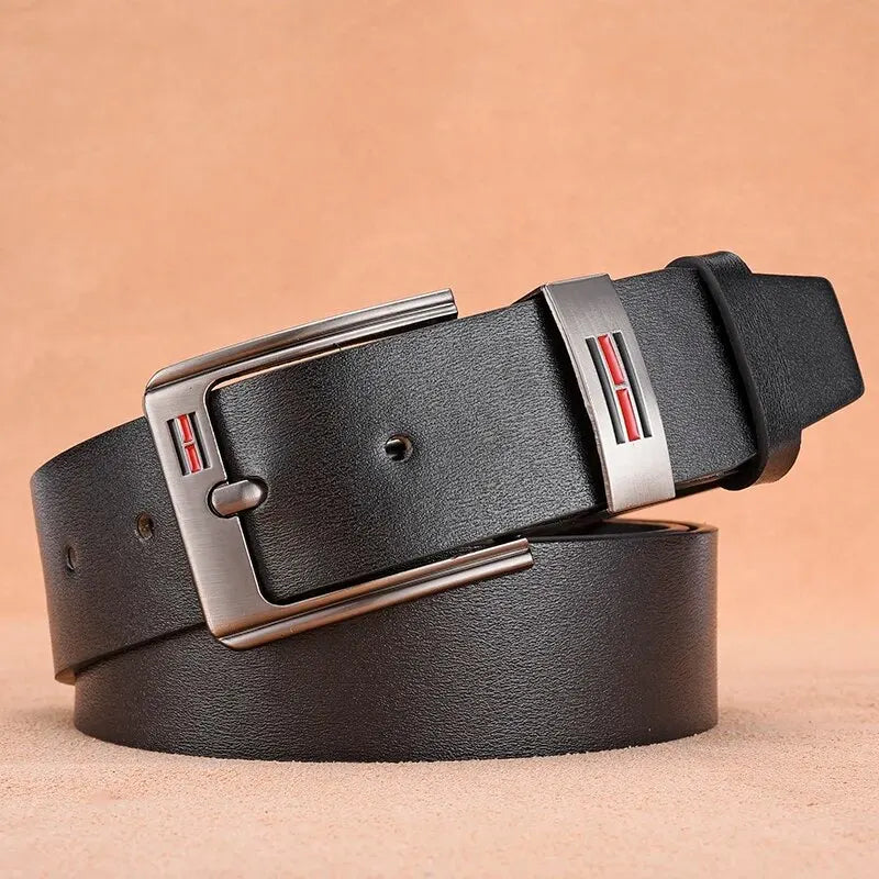 RegalCraft Genuine Leather Men's Belt with Stylish Buckle